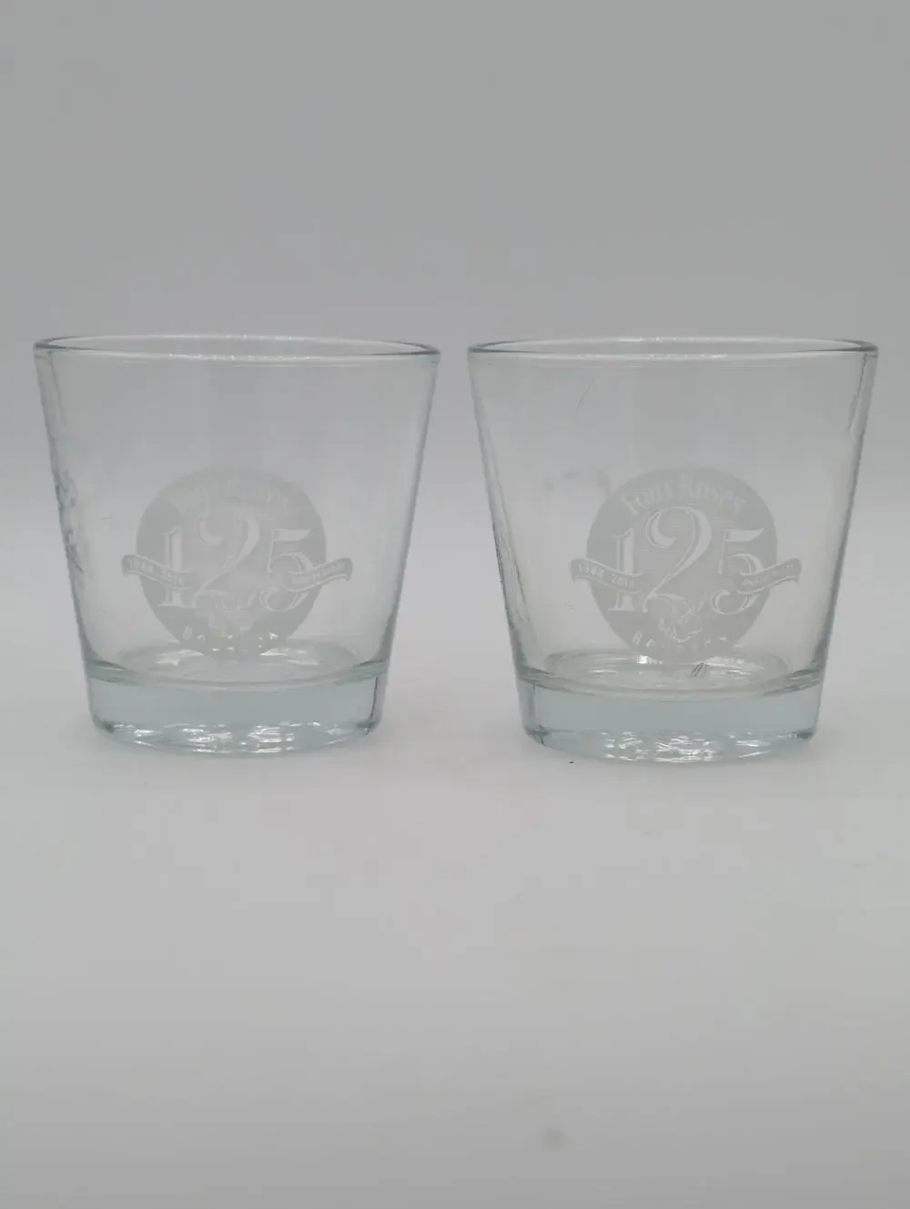 Four Roses Bourbon Deep Rose Rock Glasses Set Of 2